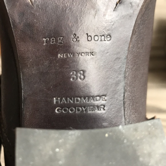 Rag & Bone handmade ankle boots size 38, US7.5 - Picture 8 of 10